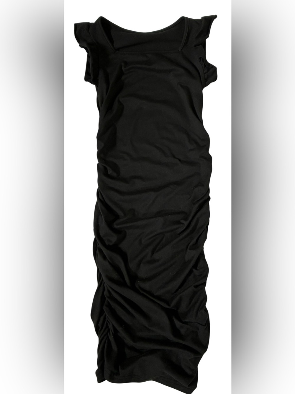 BLACK RUCHED DRESS PARTY HOLIDAY FORMAL GIRL’S